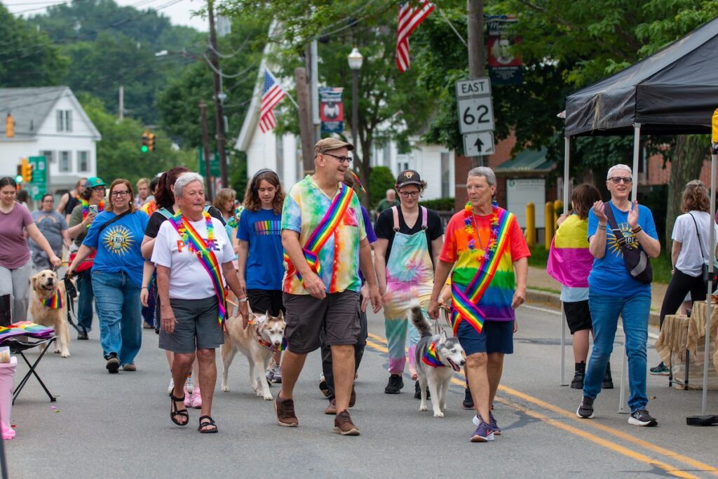 Festival Marshals and others marching in the parade