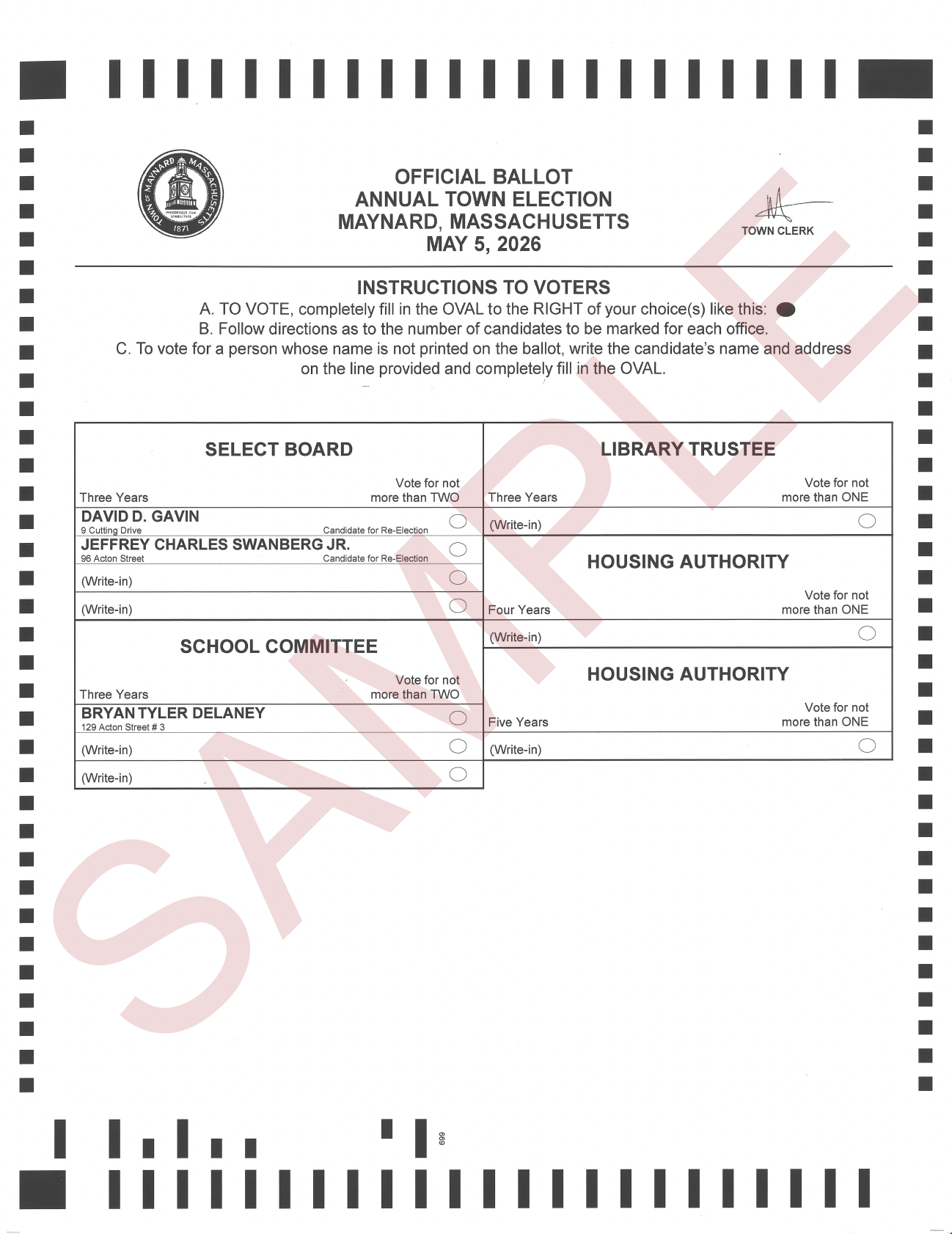 Sample Ballot