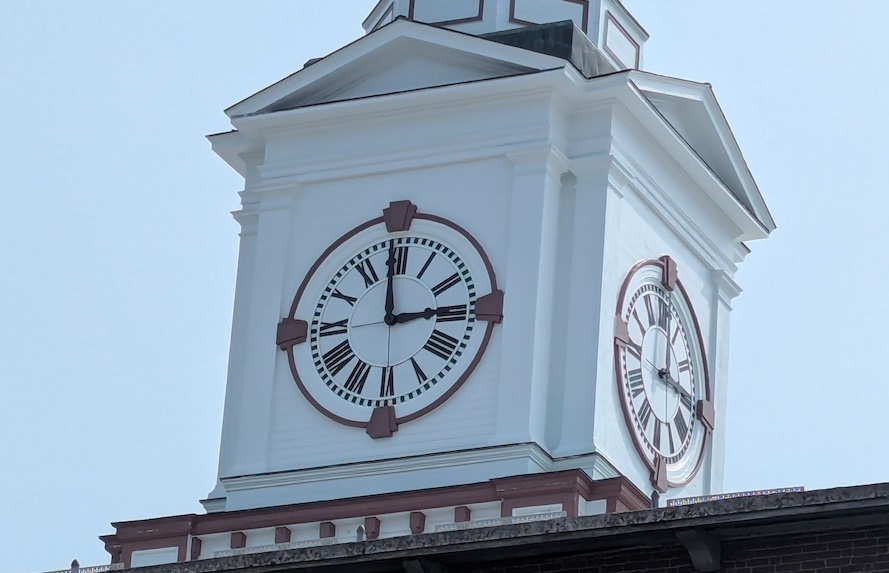 Clock Tower at Mill & Main Undergoes Restoration